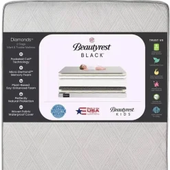 Delta Mattresses, Pads & Covers*Children - Beautyrest Black Diamond 2 Stage Crib and Toddler Mattress - White