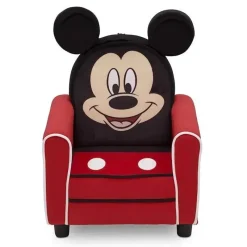 Delta Mickey & Minnie*Children - Figural Upholstered Kids Chair, Mickey Mouse