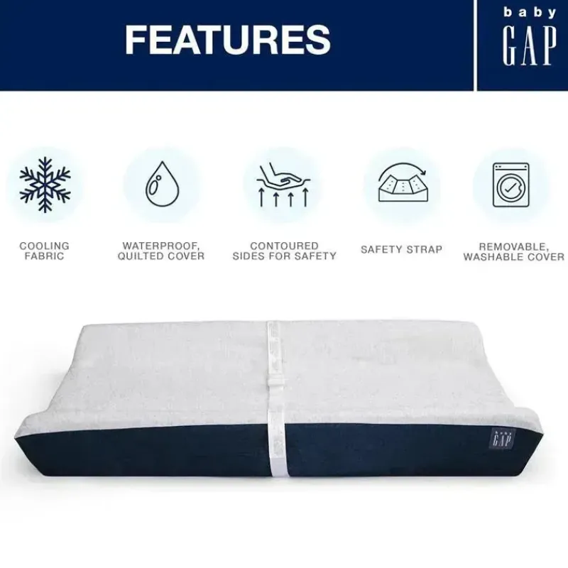 Delta Changing Pads & Covers*Children - Gap BabyGap Contoured Changing Pad with Cooling Cover, Navy