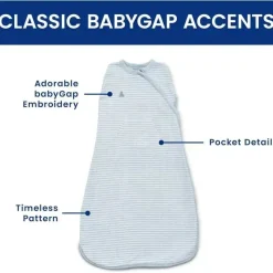 Delta Baby Sleepwear*Children - Gap babyGap TrueSleep Sleep Sack, 6-12 Months, Bluish Grey Stripe