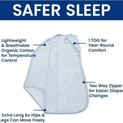 Delta Baby Sleepwear*Children - Gap babyGap TrueSleep Sleep Sack, 6-12 Months, Bluish Grey Stripe