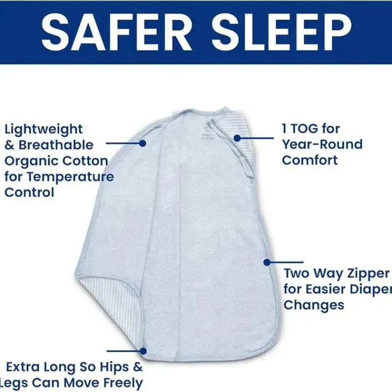 Delta Baby Sleepwear*Children - Gap babyGap TrueSleep Sleep Sack, 6-12 Months, Bluish Grey Stripe