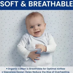 Delta Baby Sleepwear*Children - Gap babyGap TrueSleep Sleep Sack, 6-12 Months, Bluish Grey Stripe