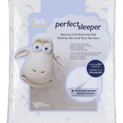 Delta Crib & Bed Sheets*Children - Serta Perfect Sleeper Deluxe Quilted Fitted Crib Mattress Pad, White