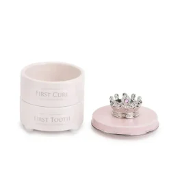 Demdaco Cool Baby Products|Baby Keepsakes*- Baby First Tooth & Curl Keepsake Box, Pink