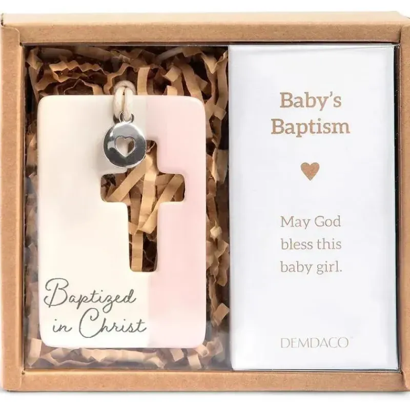 Demdaco Baptism*- Baptism Token, Pink