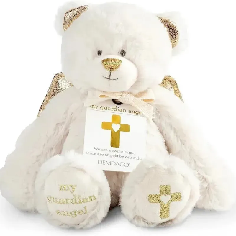 Demdaco Baptism|Gifts Up To $25*- Bear Guardian Angel Plush