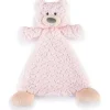 Demdaco Lovies, Security Blankets & Blankies*- Bella Bear Rattle Blankie
