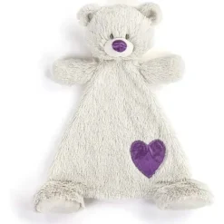 Demdaco Plush & Stuffed Animals|Birthday Party*- Birthstone Amethyst and Grey, Stuffed Animal Blankie Bear February