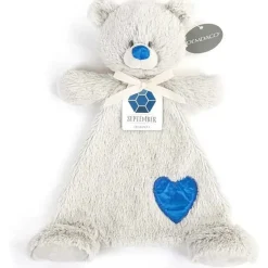 Demdaco Plush & Stuffed Animals|Birthday Party*- Birthstone Color Sapphire and Grey, Stuffed Animal Blankie Bear September