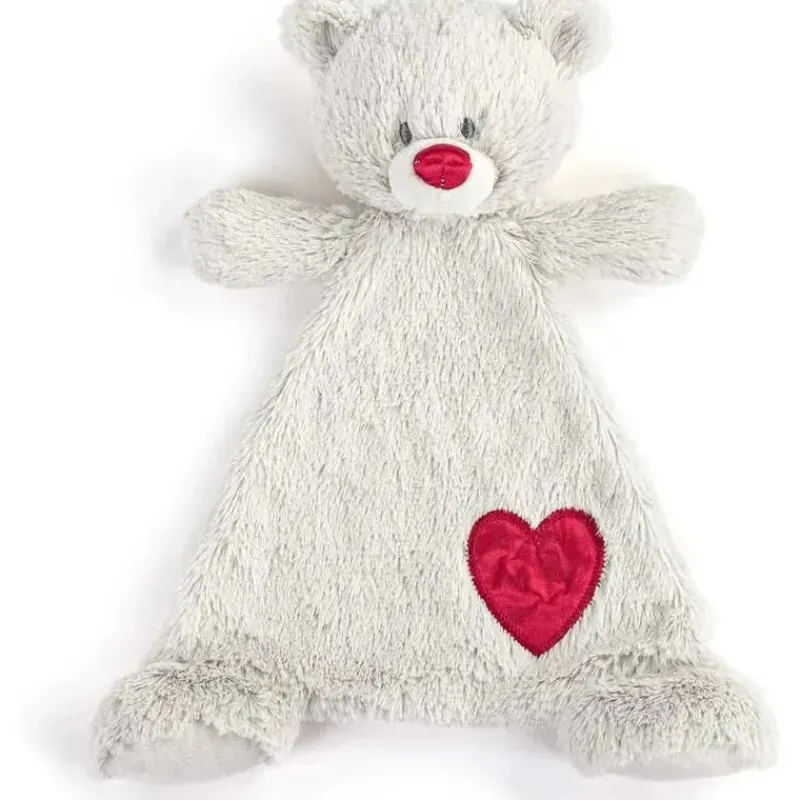 Demdaco Plush & Stuffed Animals|Birthday Party*- Birthstone Color Garnet and Grey, Stuffed Animal Blankie Bear January