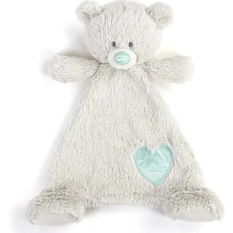 Demdaco Plush & Stuffed Animals|Birthday Party*- Birthstone Color Aquamarine and Grey, Stuffed Animal Blankie Bear March
