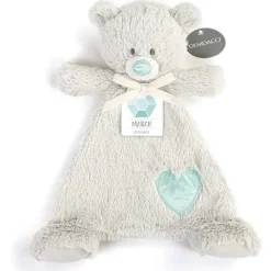 Demdaco Plush & Stuffed Animals|Birthday Party*- Birthstone Color Aquamarine and Grey, Stuffed Animal Blankie Bear March