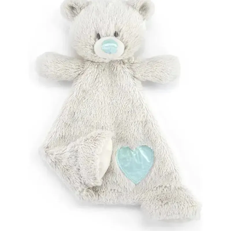Demdaco Plush & Stuffed Animals|Birthday Party*- Birthstone Color Aquamarine and Grey, Stuffed Animal Blankie Bear March