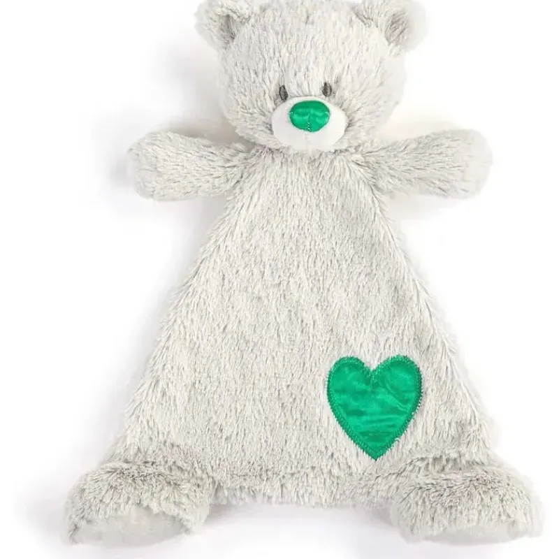 Demdaco Plush & Stuffed Animals|Birthday Party*- Birthstone Color Emerald Green and Grey, Stuffed Animal Blankie Bear May