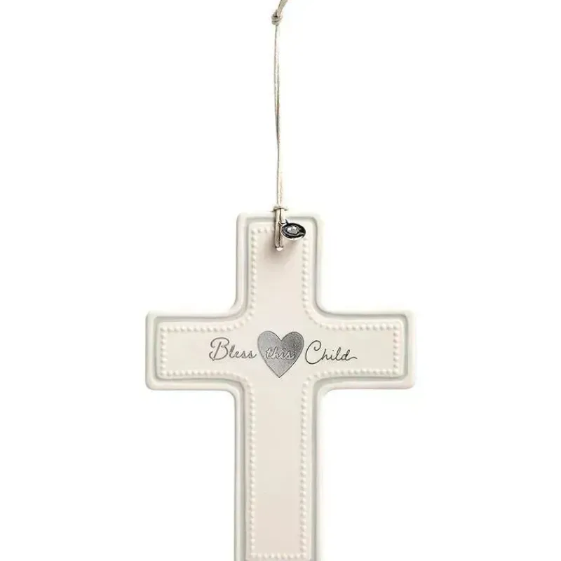 Demdaco Baptism*- Bless This Child Wall Cross, Neutral