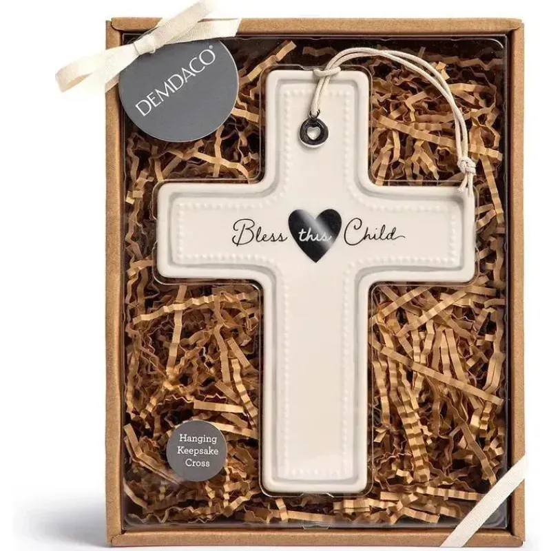 Demdaco Baptism*- Bless This Child Wall Cross, Neutral