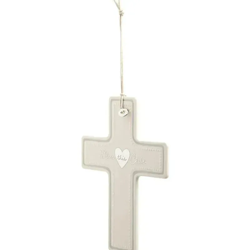 Demdaco Baptism*- Bless This Child Wall Cross, Neutral