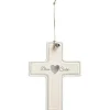 Demdaco Baptism*- Bless This Child Wall Cross, Blue