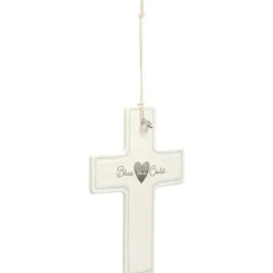 Demdaco Baptism*- Bless This Child Wall Cross, Blue