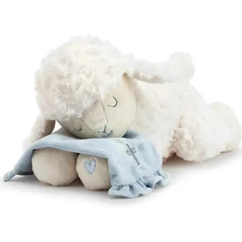 Demdaco Baptism|Gifts From $25 To $50*- Blue Goodnight Prayer Mechanical Lamb