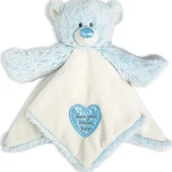 Demdaco Lovies, Security Blankets & Blankies*- Blue Teddy Rattle Blankie