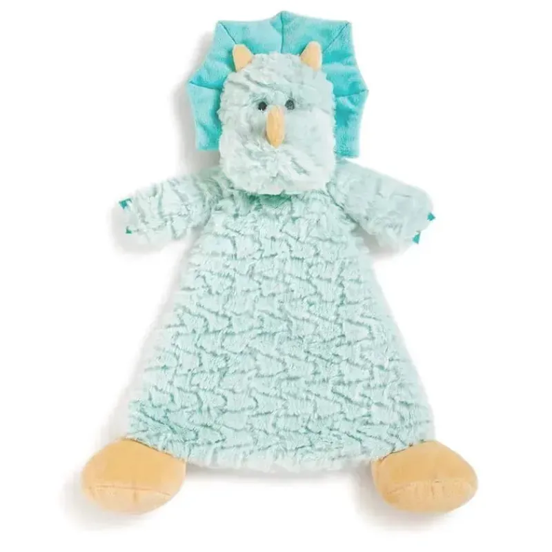 Demdaco Lovies, Security Blankets & Blankies*- Darcy Dinosaur Rattle Blankie
