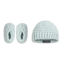 Demdaco Gender Reveal*- Gender Reveal Booties And Hat Set, Boy