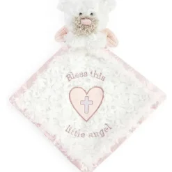 Demdaco Baptism|Gifts Up To $25*- Guardian Angel Bear Blankie, Pink