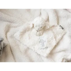 Demdaco Lovies, Security Blankets & Blankies*- Lamb Rattle Blankie