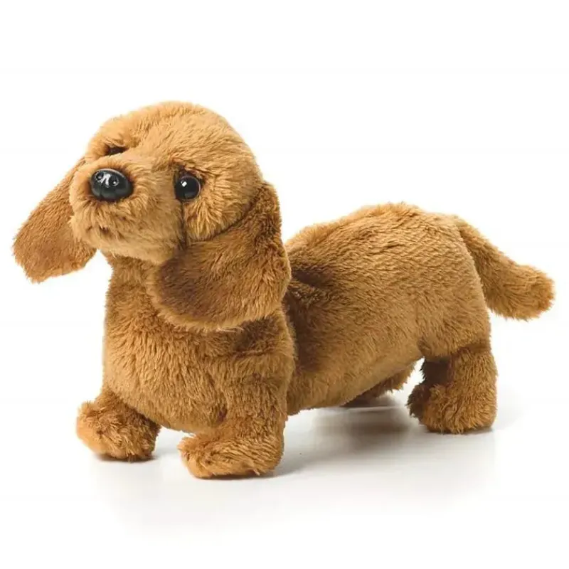 Demdaco Plush & Stuffed Animals*- Light Brown Dachshund Children's Plush Beanbag Stuffed Animal Toy