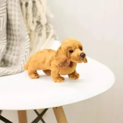 Demdaco Plush & Stuffed Animals*- Light Brown Dachshund Children's Plush Beanbag Stuffed Animal Toy