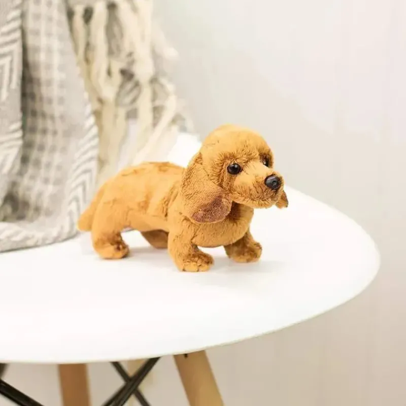 Demdaco Plush & Stuffed Animals*- Light Brown Dachshund Children's Plush Beanbag Stuffed Animal Toy