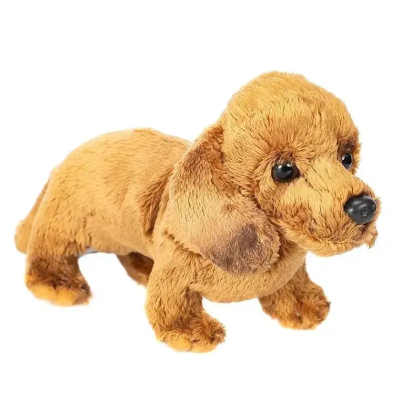 Demdaco Plush & Stuffed Animals*- Light Brown Dachshund Children's Plush Beanbag Stuffed Animal Toy