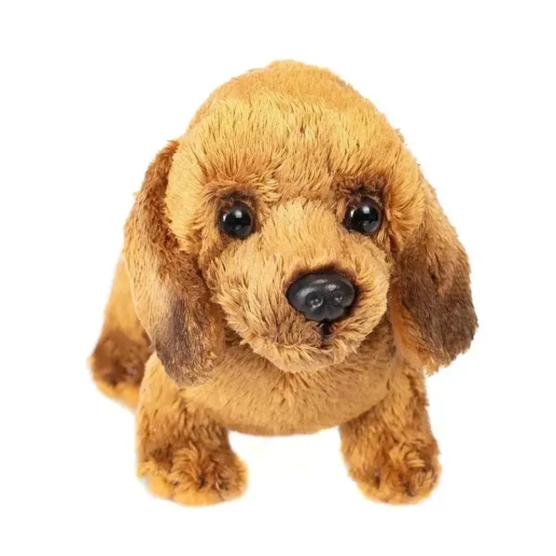 Demdaco Plush & Stuffed Animals*- Light Brown Dachshund Children's Plush Beanbag Stuffed Animal Toy