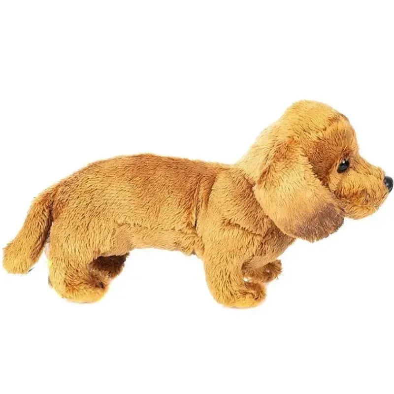 Demdaco Plush & Stuffed Animals*- Light Brown Dachshund Children's Plush Beanbag Stuffed Animal Toy
