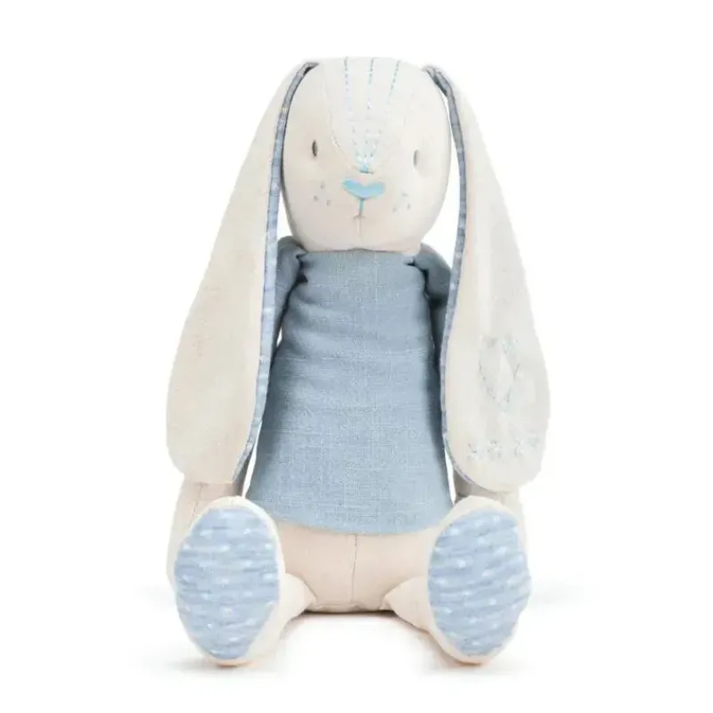 Demdaco Plush & Stuffed Animals*- Linen Plush Blue Bunny