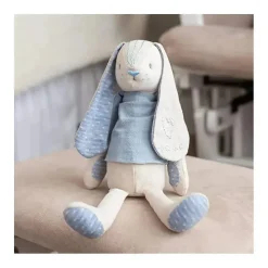 Demdaco Plush & Stuffed Animals*- Linen Plush Blue Bunny