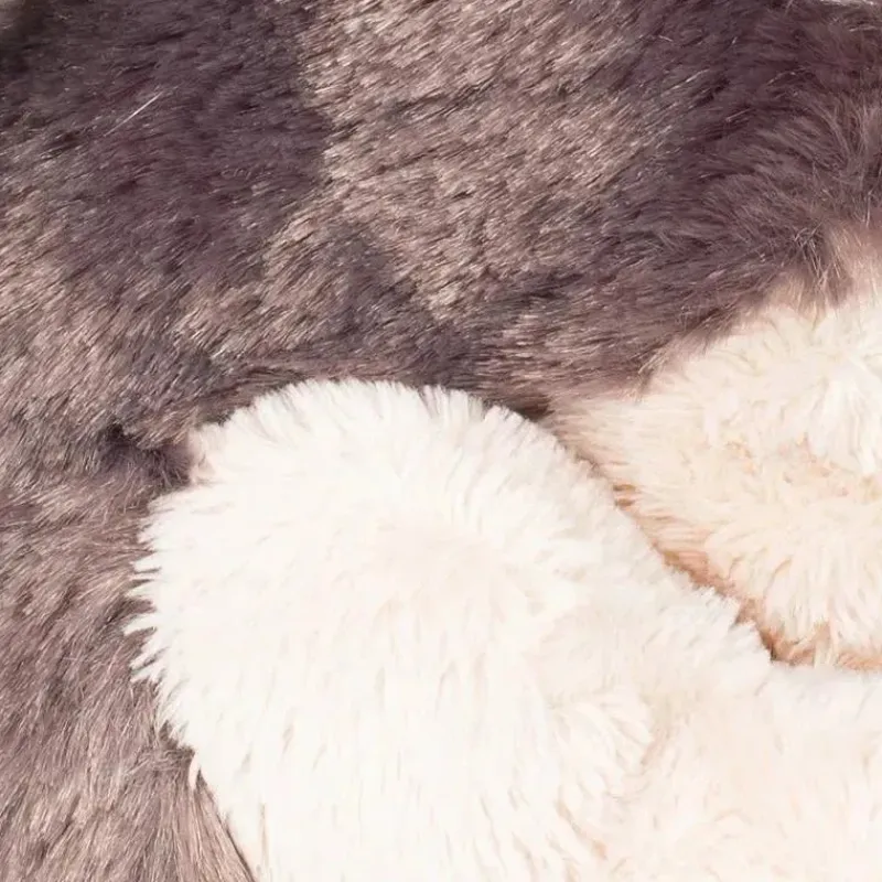 Demdaco Plush & Stuffed Animals*- Little Silver Grey Wolf Children's Plush Beanbag Stuffed Animal Toy