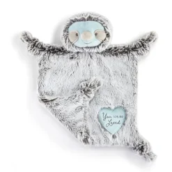 Demdaco Lovies, Security Blankets & Blankies*- Luxurious Sloth Blankie, Blue