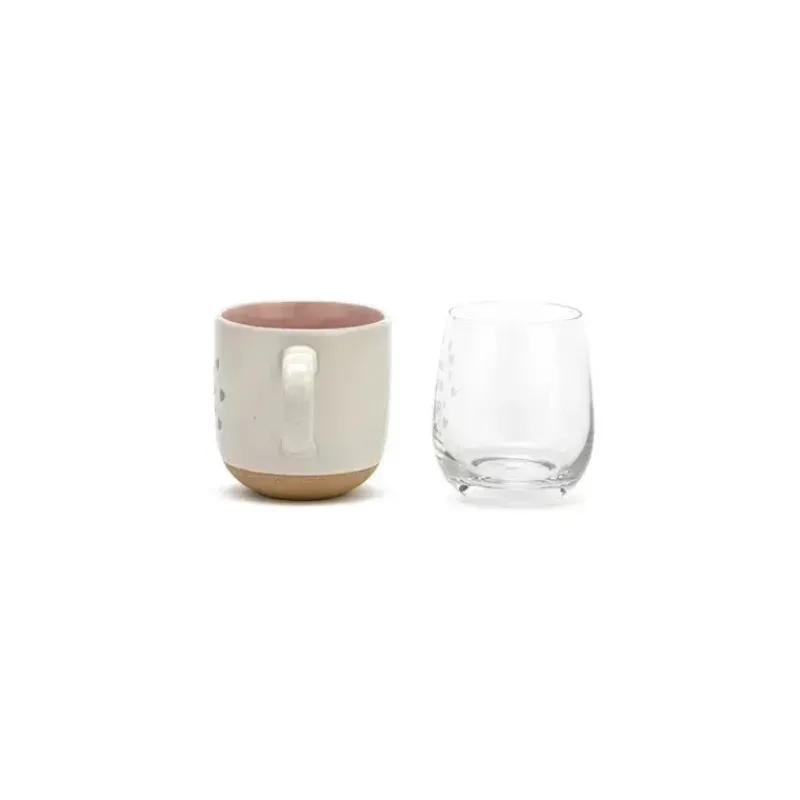 Demdaco Gift For Mom*- Mug And Wine Glass Set, When Baby Wakes/Sleeps
