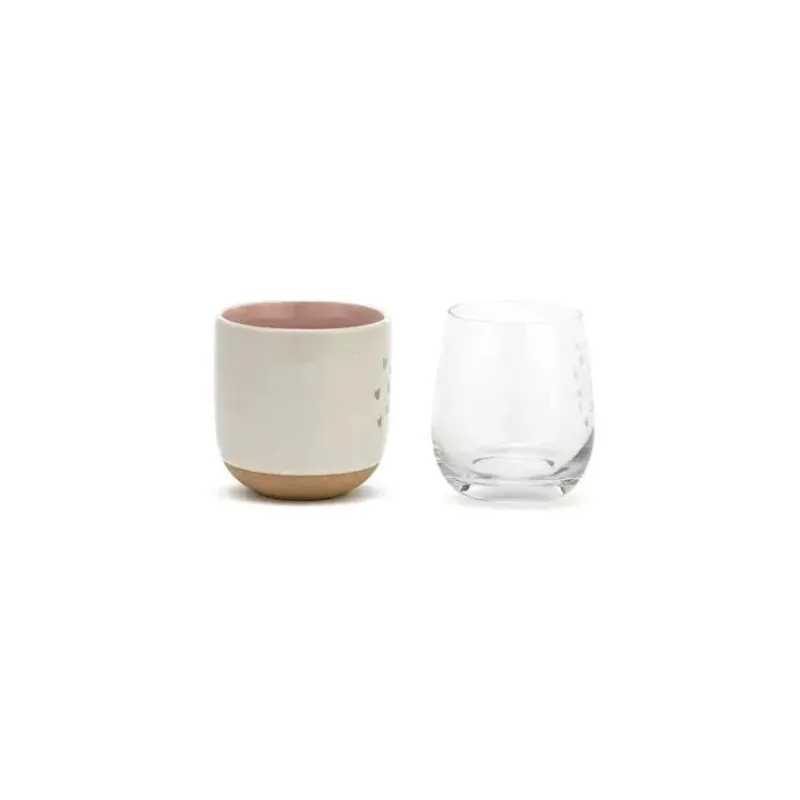 Demdaco Gift For Mom*- Mug And Wine Glass Set, When Baby Wakes/Sleeps