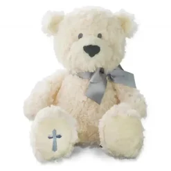 Demdaco Plush & Stuffed Animals|Baptism*- Nat and Jules The Lord's Prayer Bear With Ribbon, Cross Children's Plush Stuffed Animal