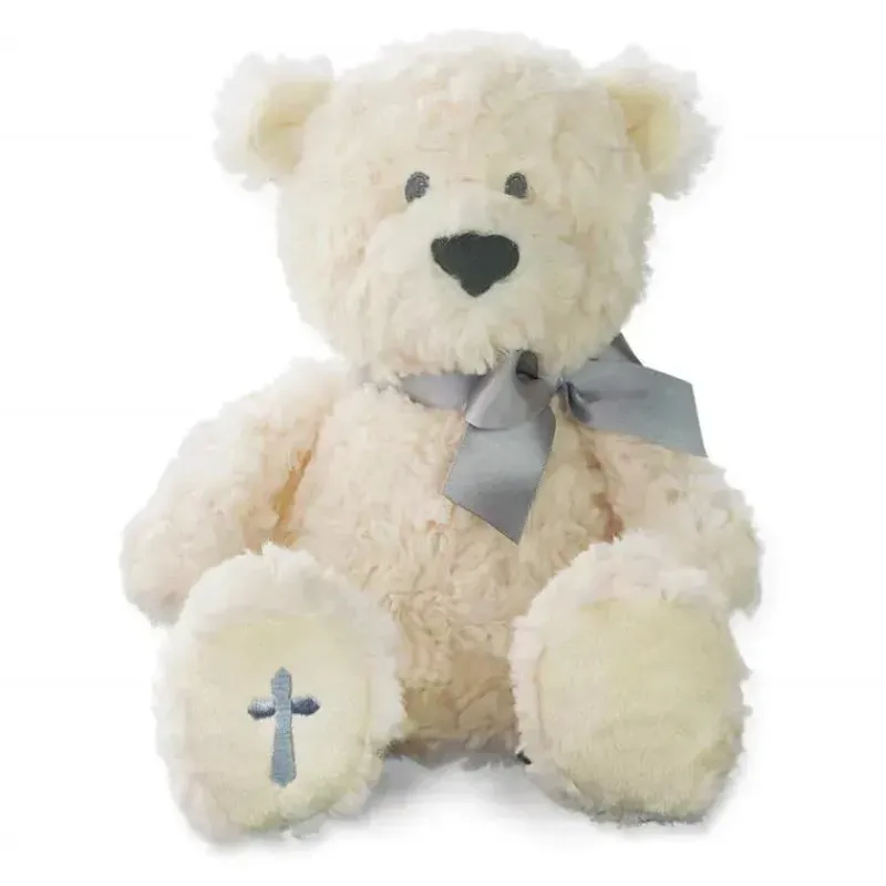 Demdaco Plush & Stuffed Animals|Baptism*- Nat and Jules The Lord's Prayer Bear With Ribbon, Cross Children's Plush Stuffed Animal