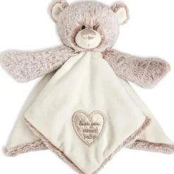 Demdaco Lovies, Security Blankets & Blankies|Gift For Baby*- Neutral Teddy Rattle Blankie