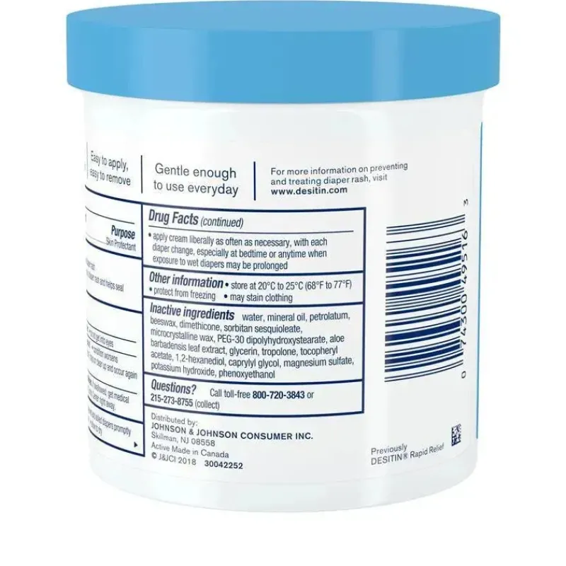 Desitin Diaper Rash*- 16 Oz Rapid Relief Blue Jar Baby Diaper Rash