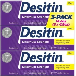 Desitin Diaper Rash*Maximum Strength Diaper Rash Paste 3 PK of 4.8OZ