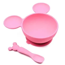 Bumkins Mickey & Minnie|Plates & Bowls*Disney Baby Minnie Mouse Feeding Set, Pink