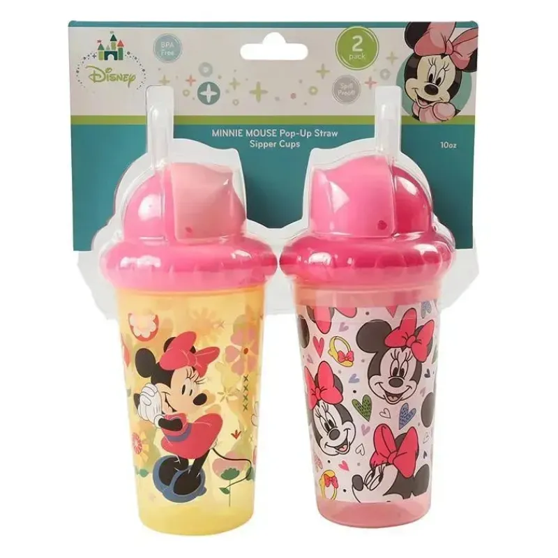 Disney Straw, Sippy & Training Cups|Dishes, Utensils & Food Containers*Minnie Mouse 2-Pack Pop Up Straw Infants Sippy Cup