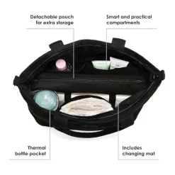 Doona Tote Bags*- Essentials Diaper Tote Bag, Nitro Black